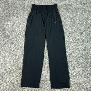 Nike Pants Womens M Black Dri FIT Track Relaxed Ultra High Waisted Running Gym